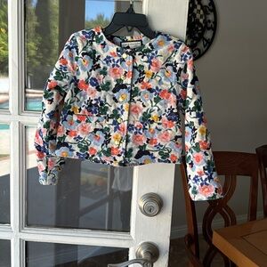 Janie Jack Floral Multicolor Jacket - size3-4ye